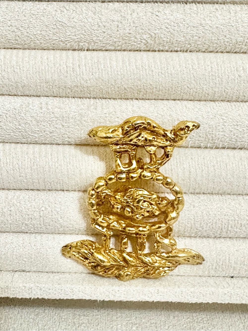 Authentic Gold-Plated Jacques Lipchitz "Three Tribes of Israel" Brooch/Pendant